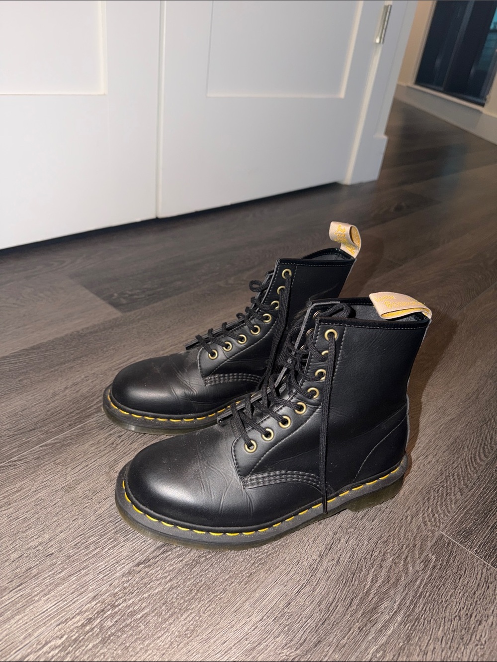 Dr. Martens Black Leather Lace-Up Ankle Boots